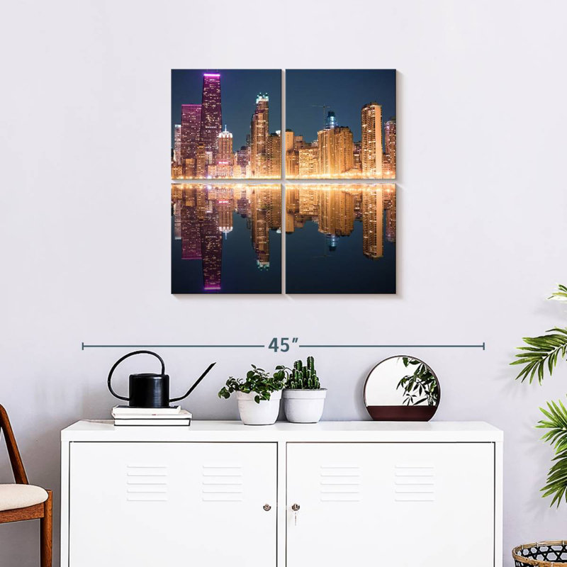 Nicci Chicago Golden Lights, H 26 po x l 26 po