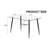 Modern Rectangular Glass Dining Table, Suitable For 4-6 People, Equipped With Tempered Glass Tabletop And Black Metal Legs, Writing Desk, Suitable For Kitchen, Dining Room, And Living Room.W1151S00805