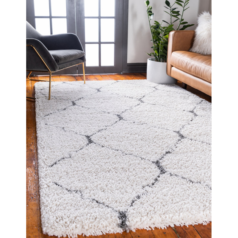 Fenn Shaggy Ivory Rug, Rectangle 274 x 366cm