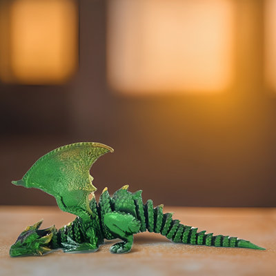 7"W 3D Dragon Sleeping Figurine