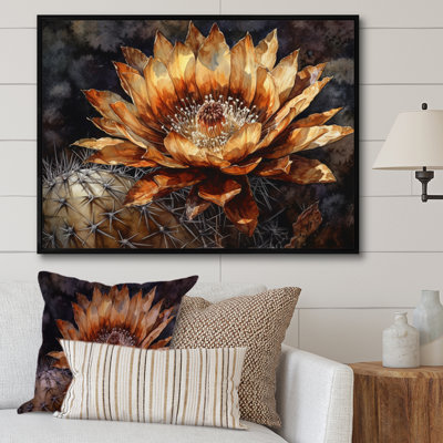 Art sur toile de cactus brun Rozia