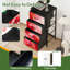 Commode 4 tiroirs pour chambre à coucher Marbre rouge or Peinture abstraite à motifs tourbillonnants Petite commode à vêtements haute pour organisateurs de placard