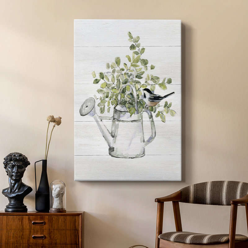 Oiseau de jardin II - galerie Cavas sur mesure, H 18 po x l 12 po