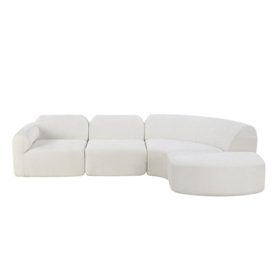 111.02" Modern Curved Sofa