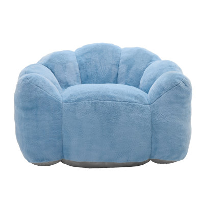 Lotus type compression sofa Adult bean bag sofa with pull ring can be easily moved without installation Suitable for various environments such as living room, bedroom, etc. Relax and enjoy life,blue