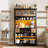 68" Pantry Cabinet with LED Light & Charging Station, Kitchen Pantry Storage Cabinet with Countertop, Large Kitchen Hutch with Storage Drawers & Adjustable Shelves for Dining Room, Living Room-118105368