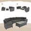 Ensemble modulaire de patio modulaire en osier courbé pour 6 personnes avec table basse pour cour, bord de piscine-1421777652