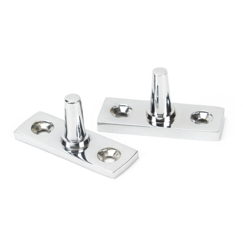 Hammered Newbury Stay Door Accessory, Polished Chrome