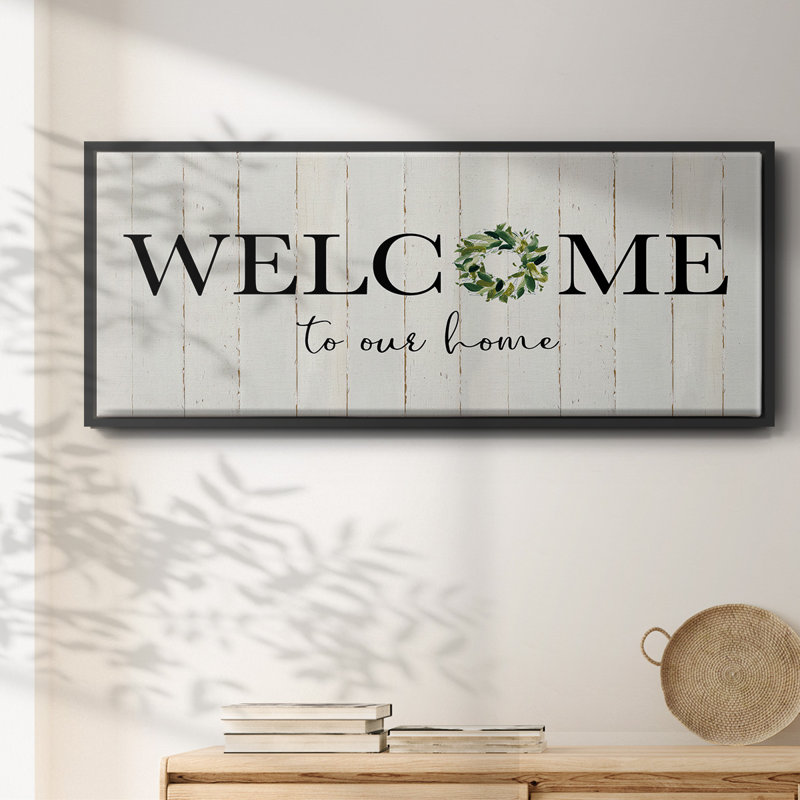 Welcome to Our Home - Toile encadrée, H 20 po x l 50 po