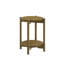 Table de bout ronde en bois massif avec tablette Timber