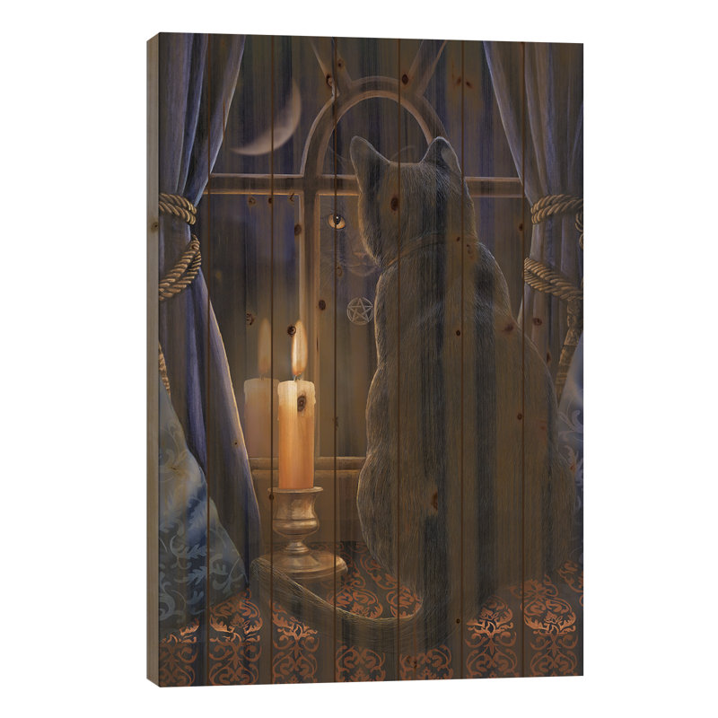 " Midnight Vigil " by Lisa Parker, 26" H x 18" W x 1.5" D