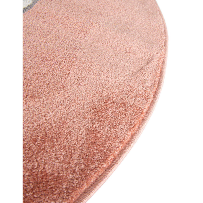 Machine Woven Polypropylene Plastic Rug, Round 3'3"