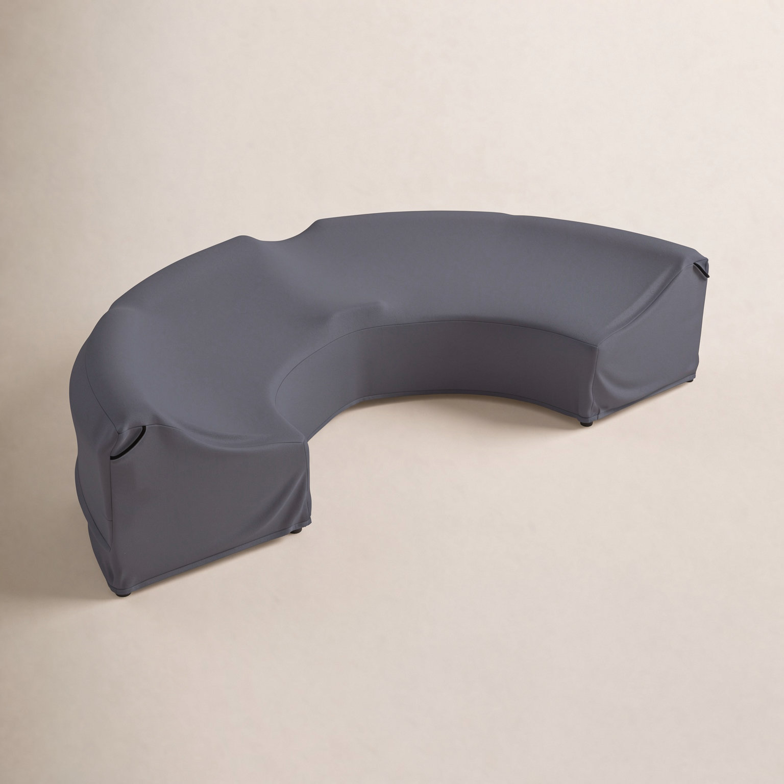 124" Curved Outdoor Patio Sectional Cover