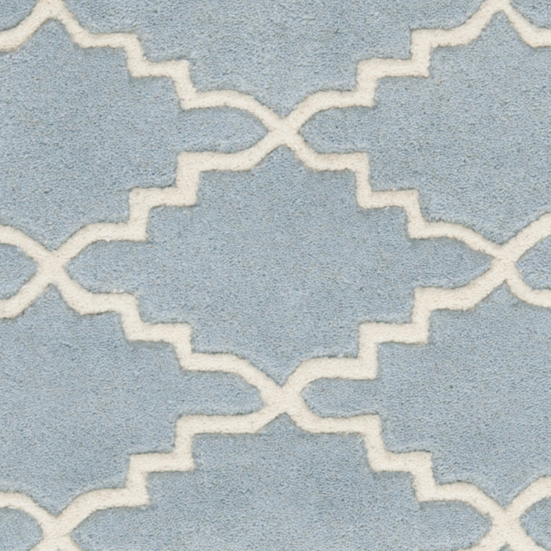Carolene Hand Tufted Wool Geometric Rug, Round 7'