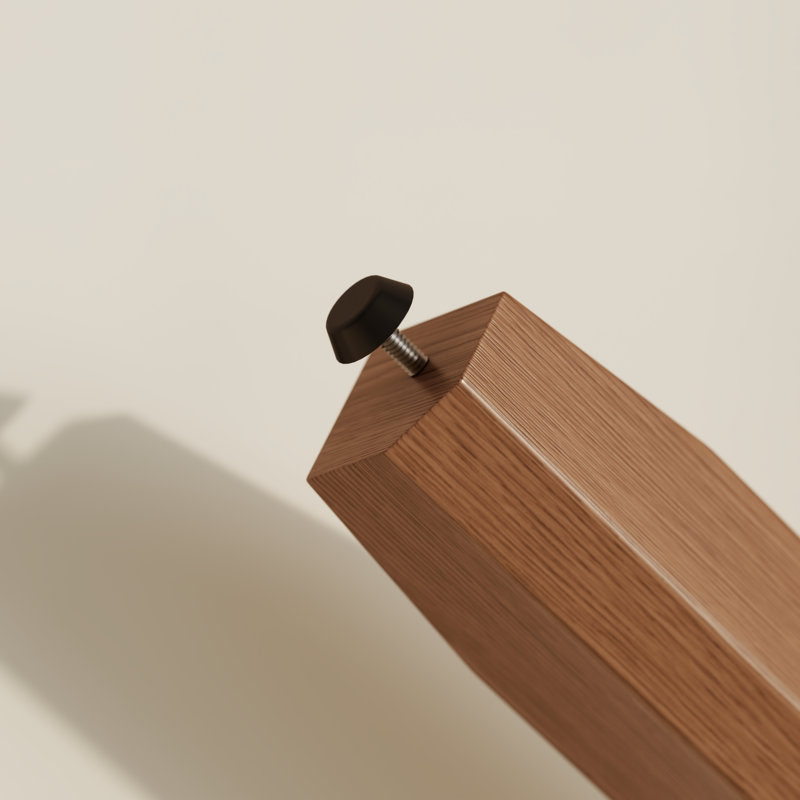 Bancs de rangement en bois massif Aevah, L 47,24 po x P 11,81 po x H 20,47 po, Brun