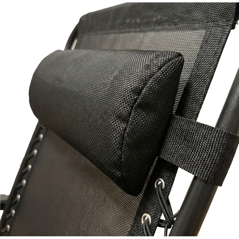 Ensemble de 2 chaises berçantes pliantes pour le patio, Noir