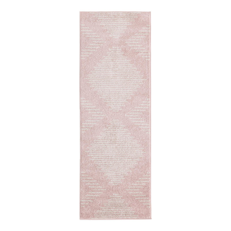Tapis rose Dacula, Tapis de couloir 2 pi x 6 pi 1 po