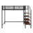 Designs Twin Metal Loft Bed With Storage Ladder-259328910