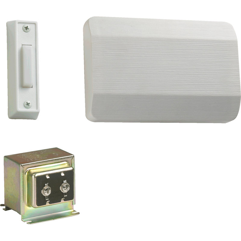 Ensemble de sonnette simple avec un bouton blanc
