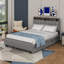 Lit plateforme tapissier avec tête de lit, gigogne et 2 tiroirs Kaosayn, ports USB-1547497257-1547497256