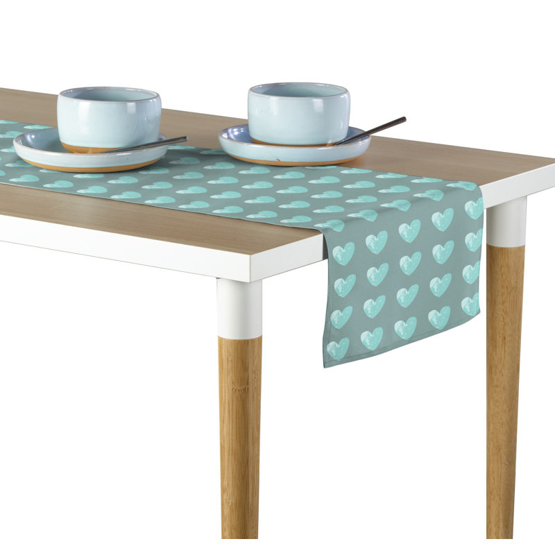Mccants Hearts Table Runner, 108" L x 14" W