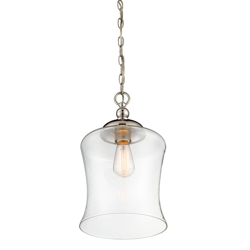 Rafaelat Jody 1 - Light Single Bell Pendant, Polished Nickel