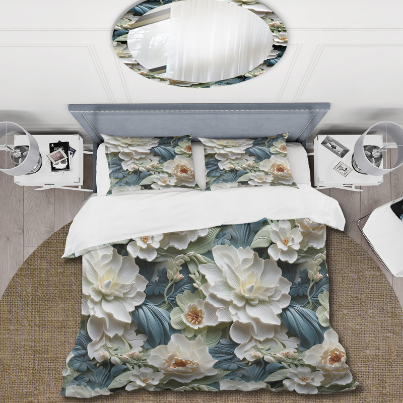 Ensemble de housse de couette Petask Symphony Blue Damask Harmony II - Damask