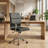 Adjustable Ergonomic Office Desk Chair With Rocking Backrest And Height Adjustable Padded Cushion Seat For Home Office Study Workstation Conference Room