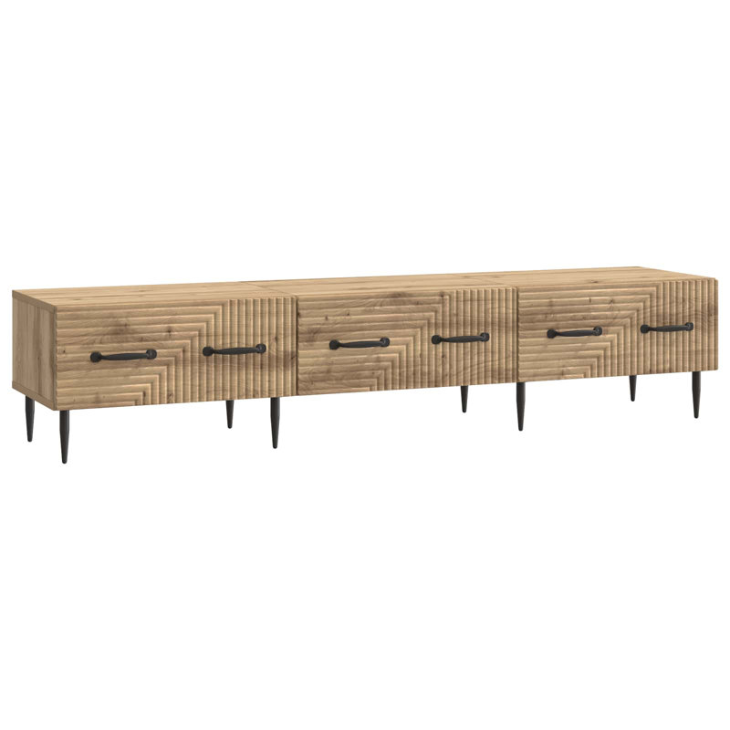 Unfinished TV Stand for TVs up to 65", Artisan Oak