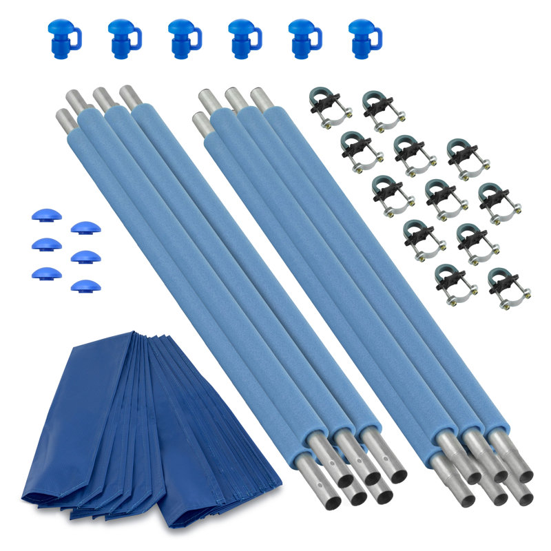 Machrus Upper Bounce 6 Straight Trampoline Safety Enclosure Poles-w/ Hardware - Outdoor Accessories