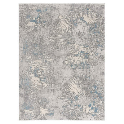 Tapis abstrait bleu