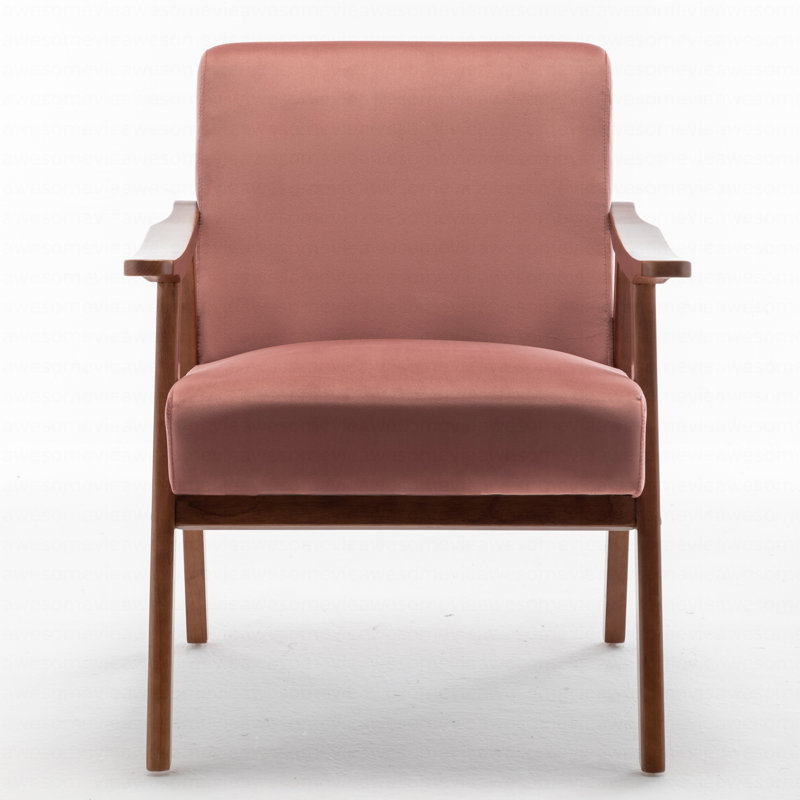 Jamesina 26.37" W Armchair, Rose Velvet