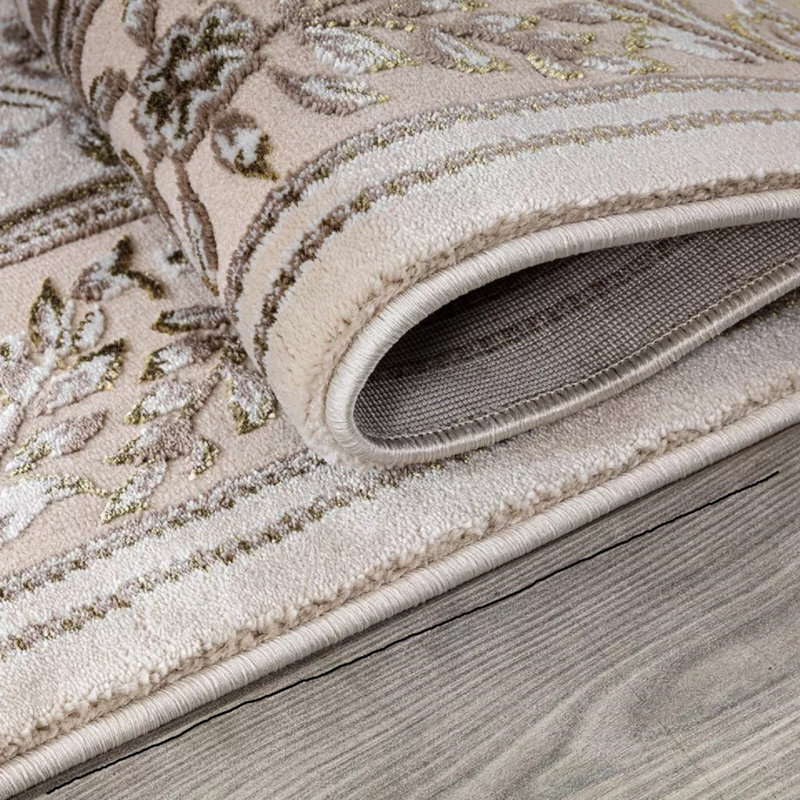 Floral Flatweave Area Rug, Runner 60cm x 220cm