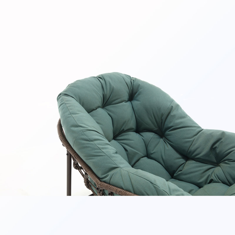 Chaise berçante d'extérieur avec coussin