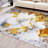 Katon Abstract Non-Slip Machine Washable Area Rug in Yellow/White/Grey for Living Room, Bedroom, Hallway Runner Indoor Rugs-1845962513