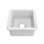 Whitehaus Collection Undermount Single Bowl Fireclay Kitchen Sink with Stainless Steel Grid