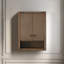 Armoire de rangement de salle de bain murale 24 po avec 2 portes, tablette réglable et tablette ouverte-123398539-123123719