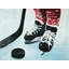Young hockey player - Blue Holidays framed matted print