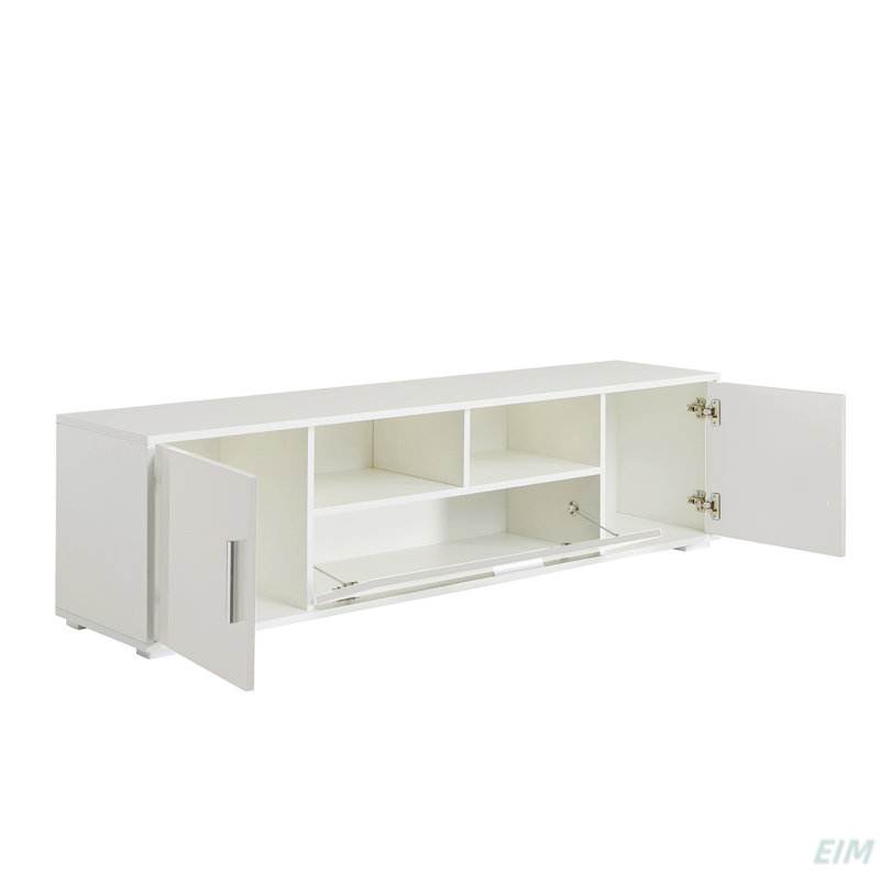 Fashiontv Stand,TV Cabinet,Entertainment Center TV Station,TV Console,Console With LED Light Belt, White 1