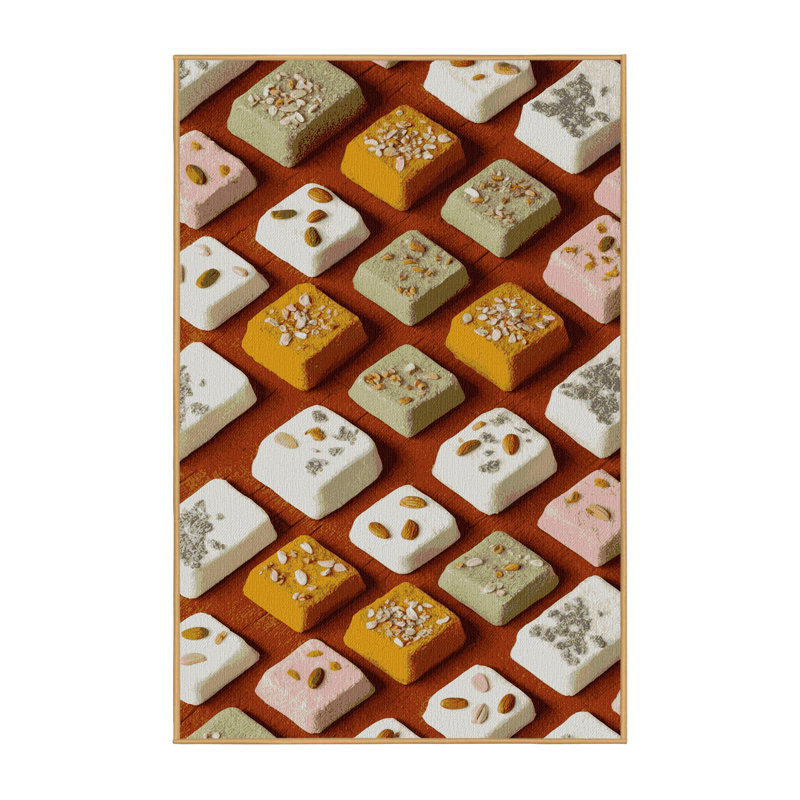 Washable Barfi Desserts Area Rug, Rectangle 2' x 3'