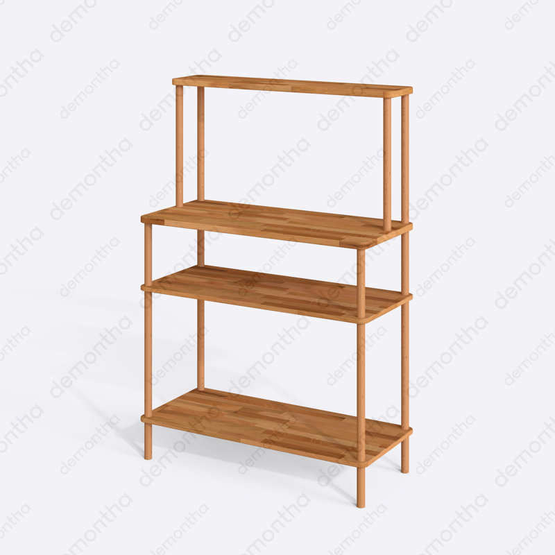 Astra 39.4" Coffee Console Table – Compact Beverage Bar With Open Shelves