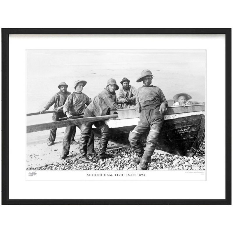 Sheringham, Fishermen 1893 by Francis Frith - Single Picture Frame Print, 45cm H x 60cm W x 2.3cm D