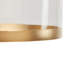 7.5" W Flora Glam Gold And Clear Glass Drum Shade Pendant - Mercer41