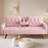 72" Pink Velvet Futons Tufted Living Room Couch Bed Convertible Sleeper Sofa Bed With Cup Holder For Bedroom Guest Bed 2 Seater Reclining Sofas Couches With Nailhead Trim For Small Space (pink)