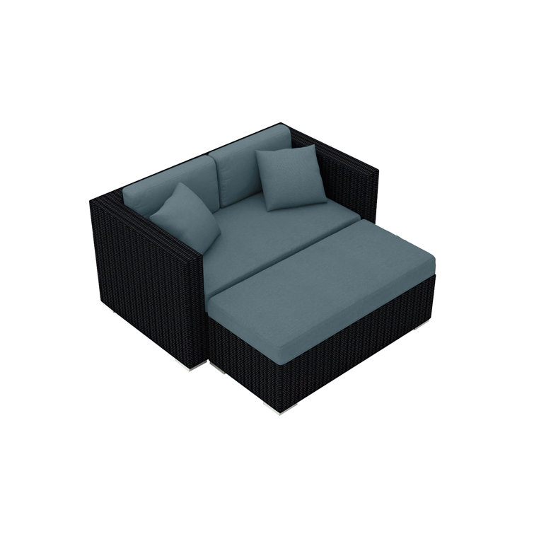 Suffern 63'' Wide Powder Coated Aluminum Patio Daybed with Cushions