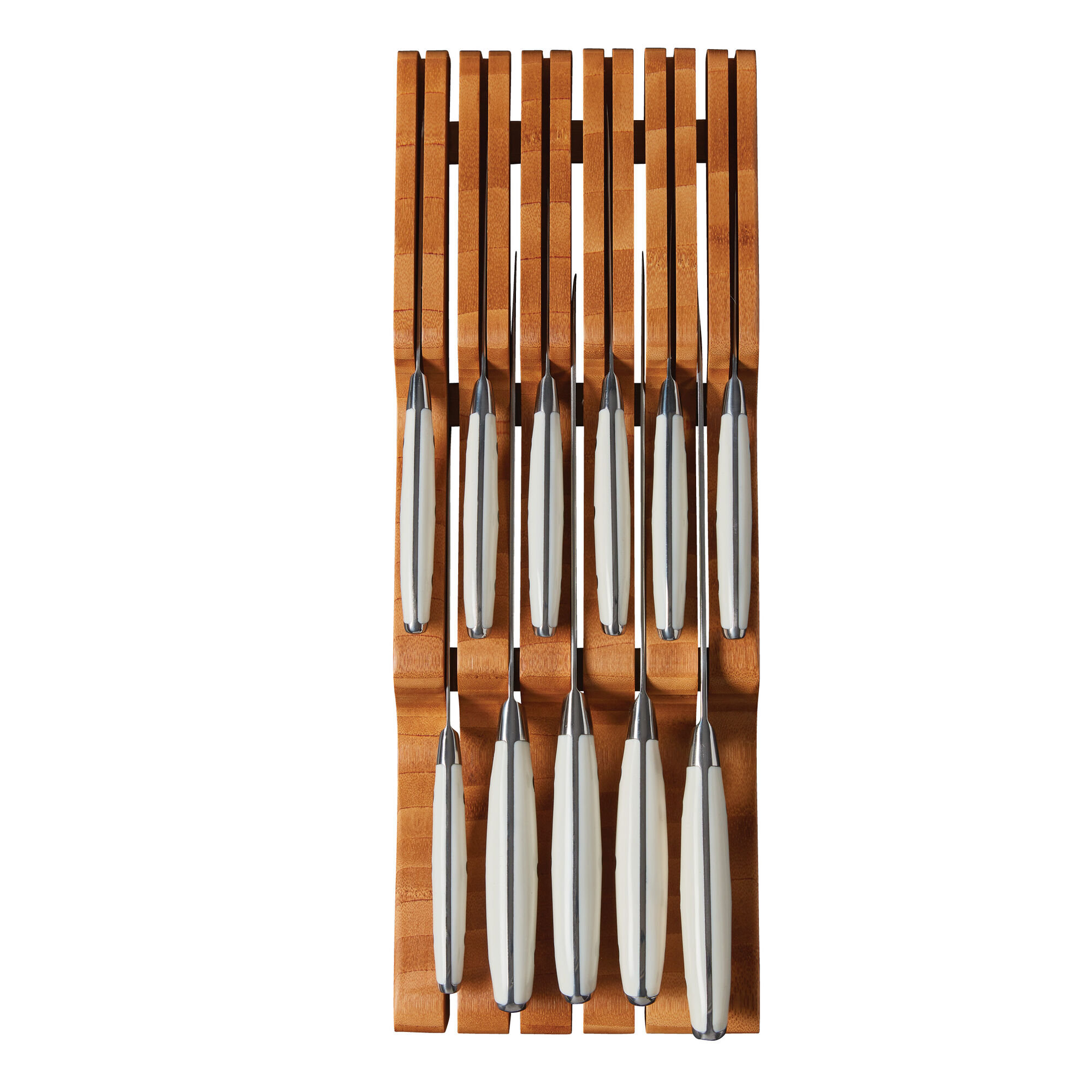 Sabatier In Drawer Knife Organizer, 11 Slots, Bamboo Knife Block, Kitchen Storage Holder | Wayfair