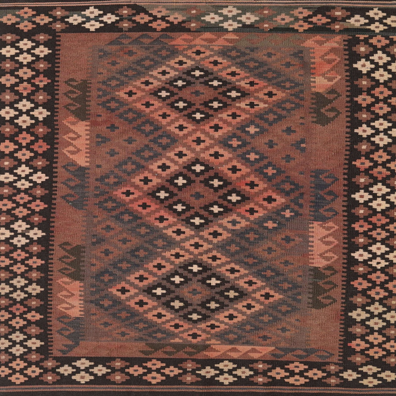 Tapis brun Southwestern, Carré 6 pi