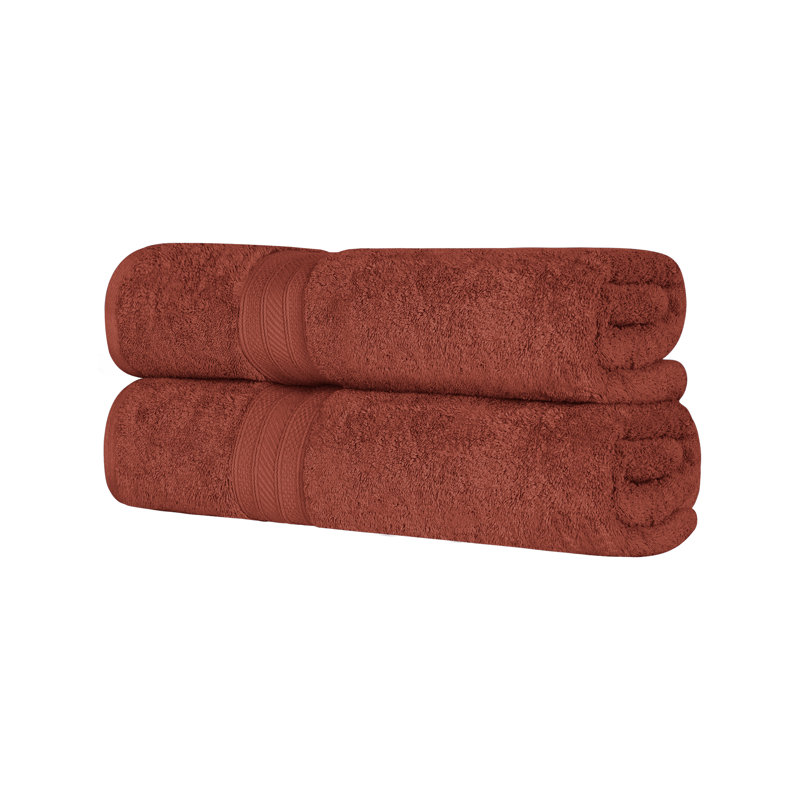 Drap de bain en coton peigné Glenlee, Chocolat chaud
