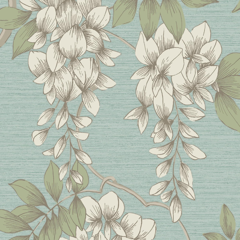 Superfresco Easy Duck Egg Wisteria Floral Wallpaper