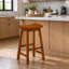 Ensemble de 2 tabourets à hauteur de bar décontractés en bois de chêne à finition décontractée en bois de chêne décontracté-820038905-820038910